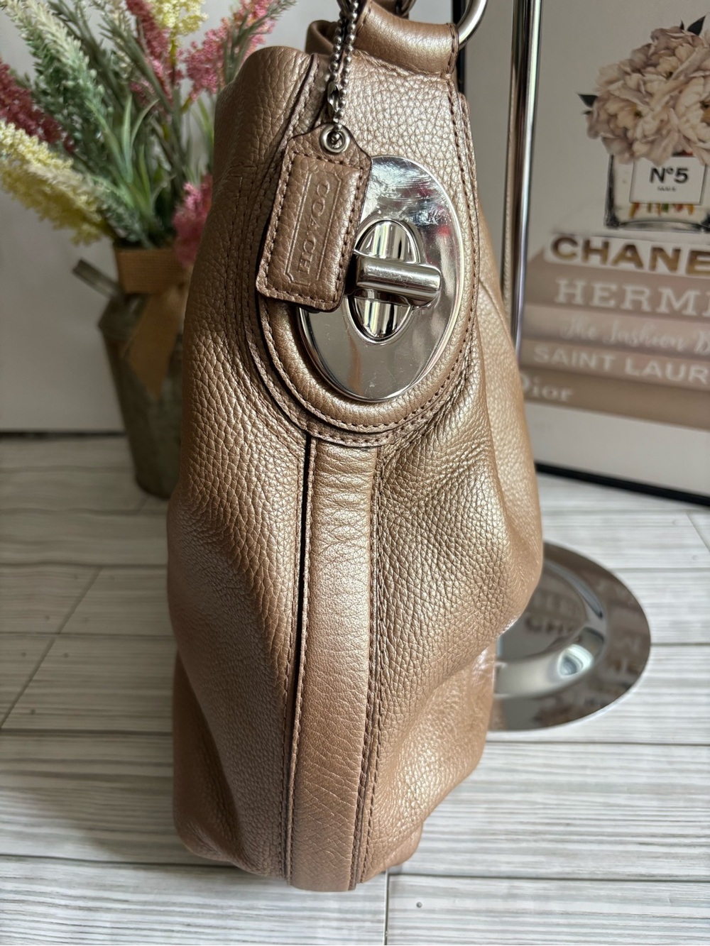 Coach Penelope pebbled leather hobo bag 16535 - Picture 3 of 15